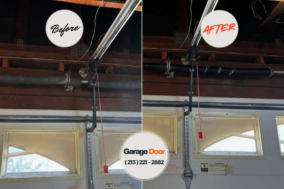Before and after: garage door repair Country Homes, WA
